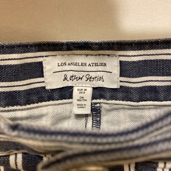 & Other Stories High Waisted Twill Trousers - Picture 4 of 5